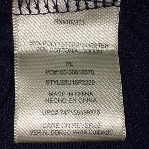 DEPT222-NWT Ladies PL-Navy Blue Top - Picture 8 of 8